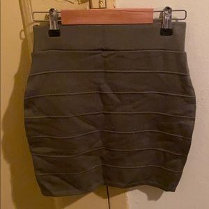 Olive green short skirt